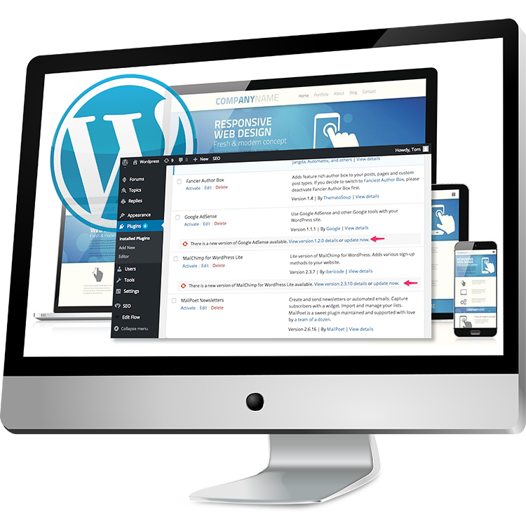 Photo: Maintaining your WordPress site.